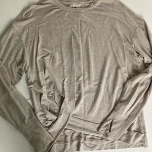 Target All In Motion Beige Neutral Super Soft Knot Front Long Sleeve Top Small